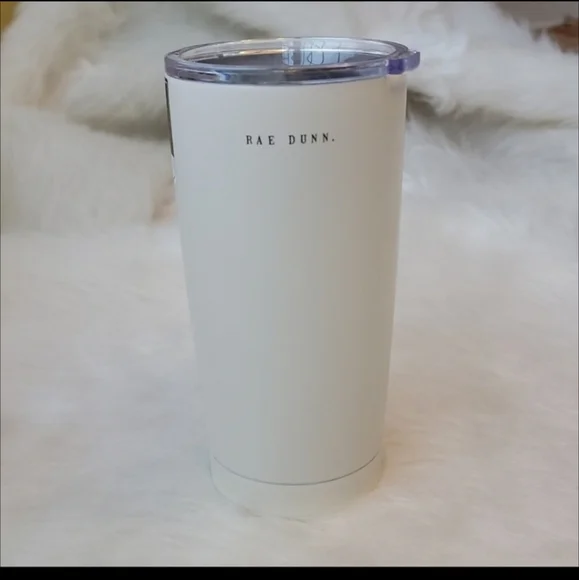 RAE DUNN NeW "Hello Spring" Ivory Black Cottage‎ Rustic Insulated Travel Tumbler - Picture 2 of 6